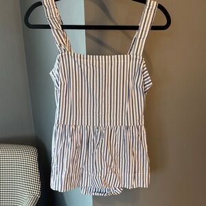 Chic Blue and White Striped Camisole